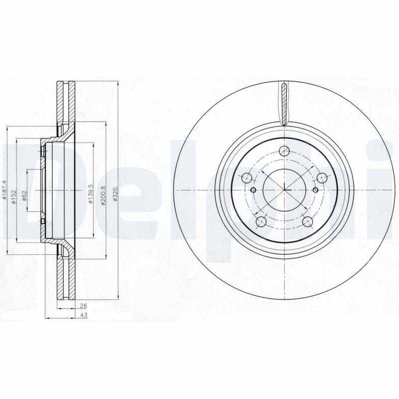 Disque de frein DELPHI BG4235