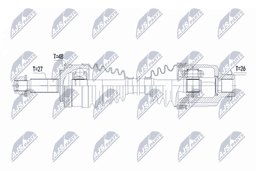 Arbre de transmission NTY NPW-HY-631