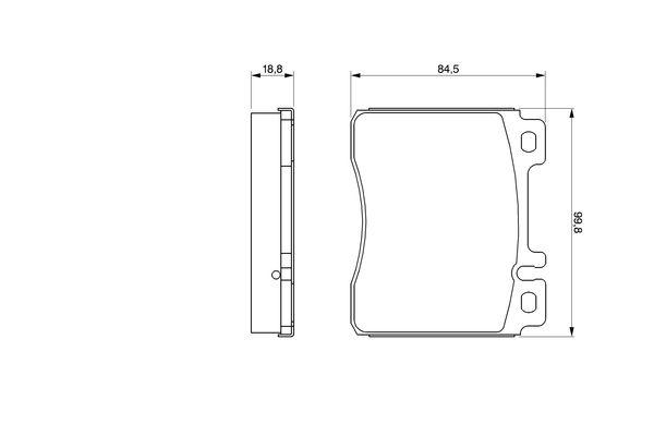 Kit de plaquettes de frein, frein à disque BOSCH 0 986 460 976