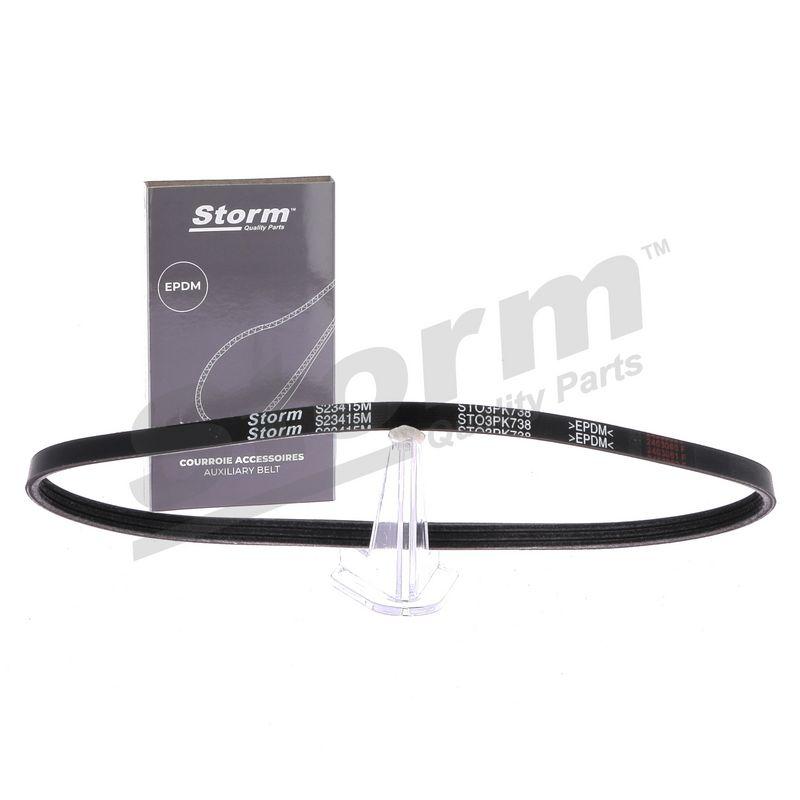 Courroie trapézoïdale à nervures STORM QUALITY PARTS STO3PK0738