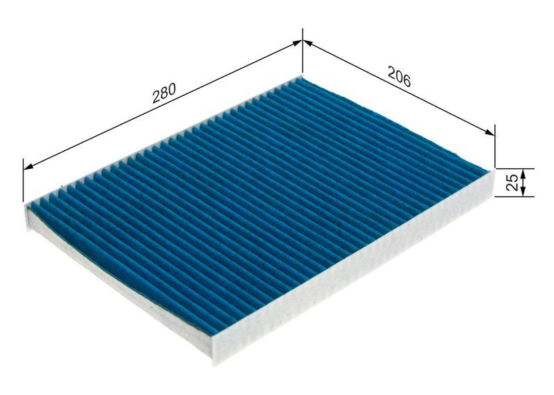Filtre, air de l'habitacle BOSCH 0 986 628 563