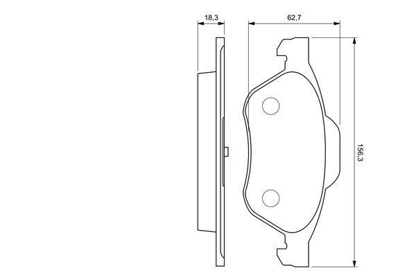 Kit de plaquettes de frein, frein à disque BOSCH 0 986 494 034