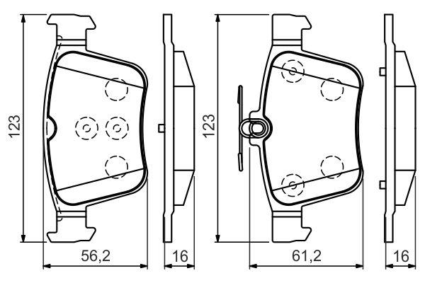 Kit de plaquettes de frein, frein à disque BOSCH 0 986 494 658