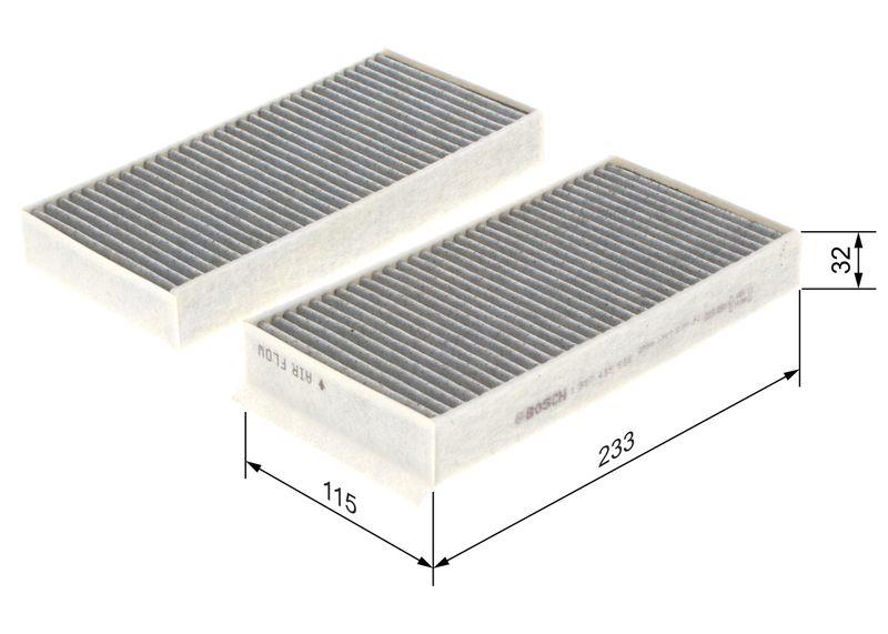 Filtre, air de l'habitacle BOSCH 1 987 435 538