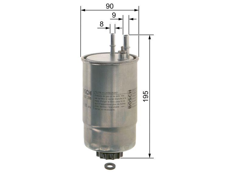 Filtre à carburant BOSCH F 026 402 206