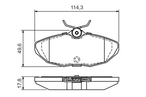 Kit de plaquettes de frein, frein à disque BOSCH 0 986 424 702