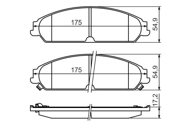 Kit de plaquettes de frein, frein à disque BOSCH 0 986 494 483