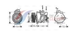 Compresseur, climatisation AVA QUALITY COOLING AIAK262