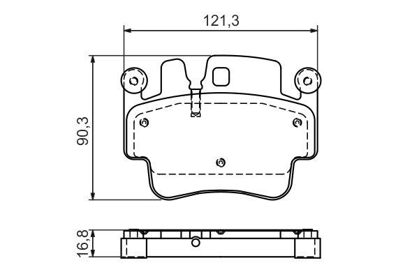 Kit de plaquettes de frein, frein à disque BOSCH 0986494281
