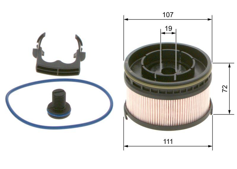 Filtre à carburant BOSCH F 026 402 261