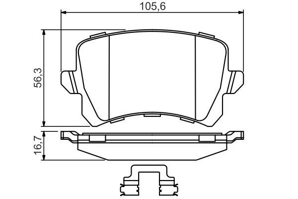 Kit de plaquettes de frein, frein à disque BOSCH 0 986 494 626