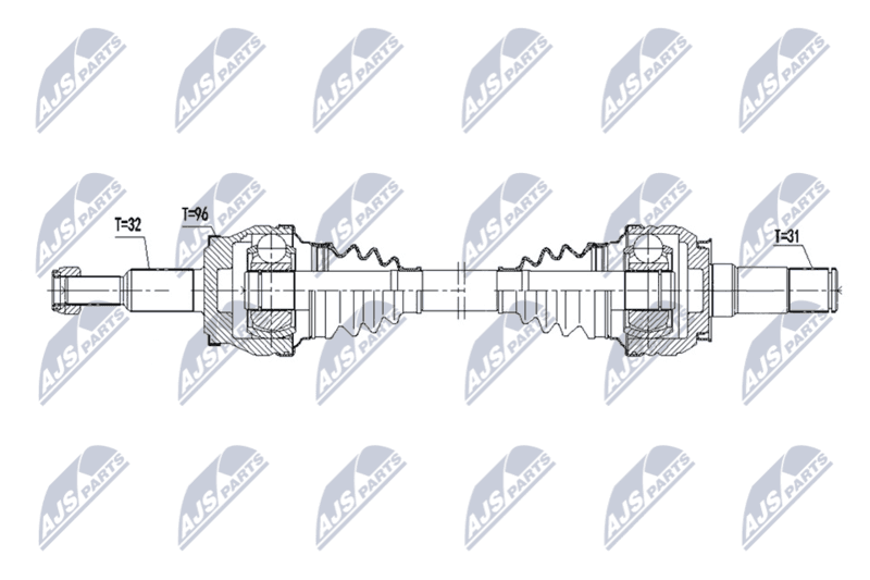 Arbre de transmission NTY NPW-CH-156