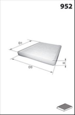 Filtre, air de l'habitacle MECAFILTER EKR7159