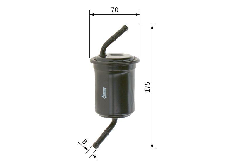 Filtre à carburant BOSCH 0 986 450 108