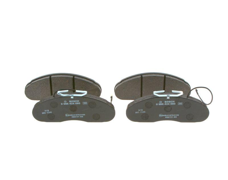 Kit de plaquettes de frein, frein à disque BOSCH 0986424080