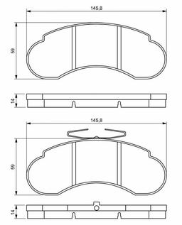 Kit de plaquettes de frein, frein à disque BOSCH 0986494942