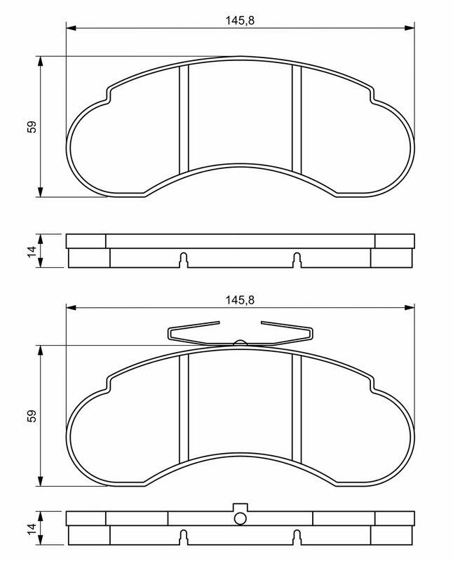 Kit de plaquettes de frein, frein à disque BOSCH 0986494942