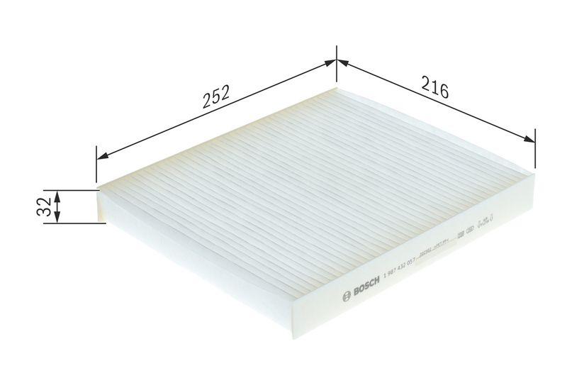 Filtre, air de l'habitacle BOSCH 1987432057
