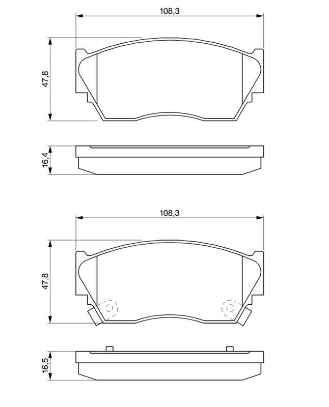 Kit de plaquettes de frein, frein à disque BOSCH 0986460997
