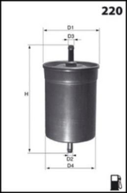 Filtre à carburant MECAFILTER ELE6011