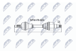 Arbre de transmission NTY NPW-FR-024