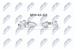 Arbre de transmission NTY NPW-KA-323
