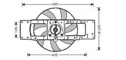 Ventilateur, refroidissement du moteur AVA QUALITY COOLING RT7527