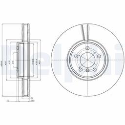 Disque de frein DELPHI BG9092C