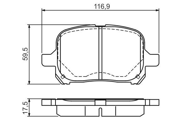 Kit de plaquettes de frein, frein à disque BOSCH 0 986 424 639