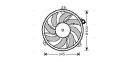 Ventilateur, refroidissement du moteur AVA QUALITY COOLING PE7520