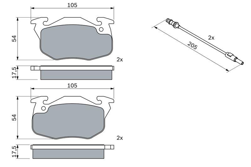Kit de plaquettes de frein, frein à disque BOSCH 0 986 469 860