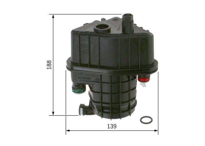 Filtre à carburant BOSCH 0 450 907 016