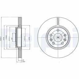 Disque de frein DELPHI BG4338