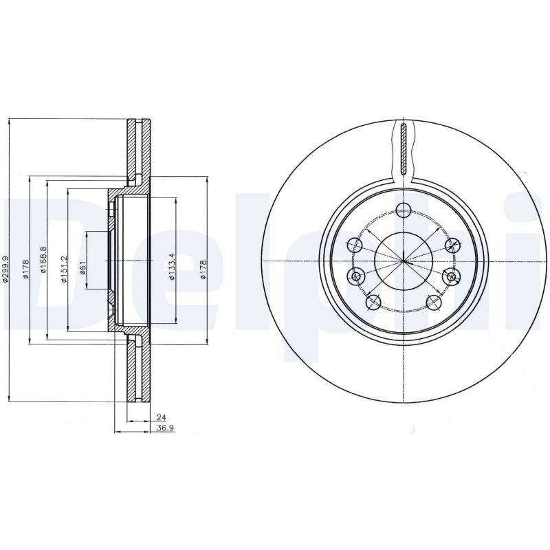 Disque de frein DELPHI BG4338