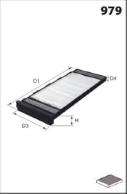 Filtre, air de l'habitacle MECAFILTER ELR7213