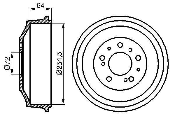 Tambour de frein BOSCH 0 986 477 031