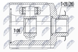 Jeu de joints, arbre de transmission NTY NPW-HY-528