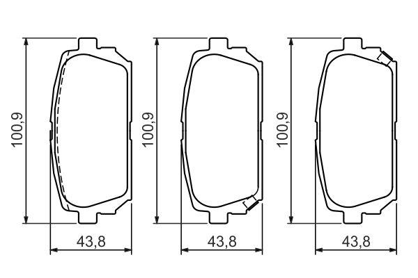 Kit de plaquettes de frein, frein à disque BOSCH 0 986 494 400