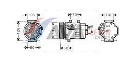 Compresseur, climatisation AVA QUALITY COOLING CNAK253