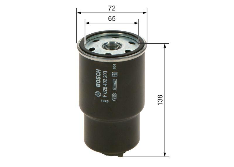 Filtre à carburant BOSCH F 026 402 203