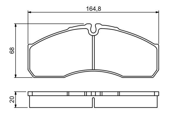 Kit de plaquettes de frein, frein à disque BOSCH 0 986 494 266