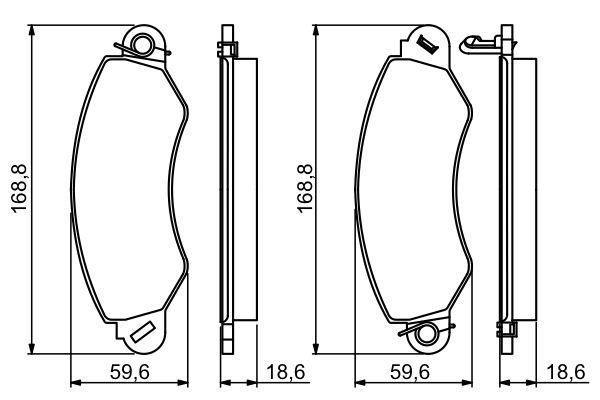 Kit de plaquettes de frein, frein à disque BOSCH 0 986 494 300