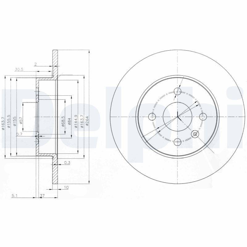 Disque de frein DELPHI BG3885C