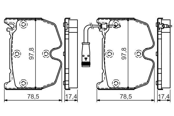 Kit de plaquettes de frein, frein à disque BOSCH 0 986 494 364