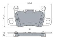 Kit de plaquettes de frein, frein à disque BOSCH 0986494794