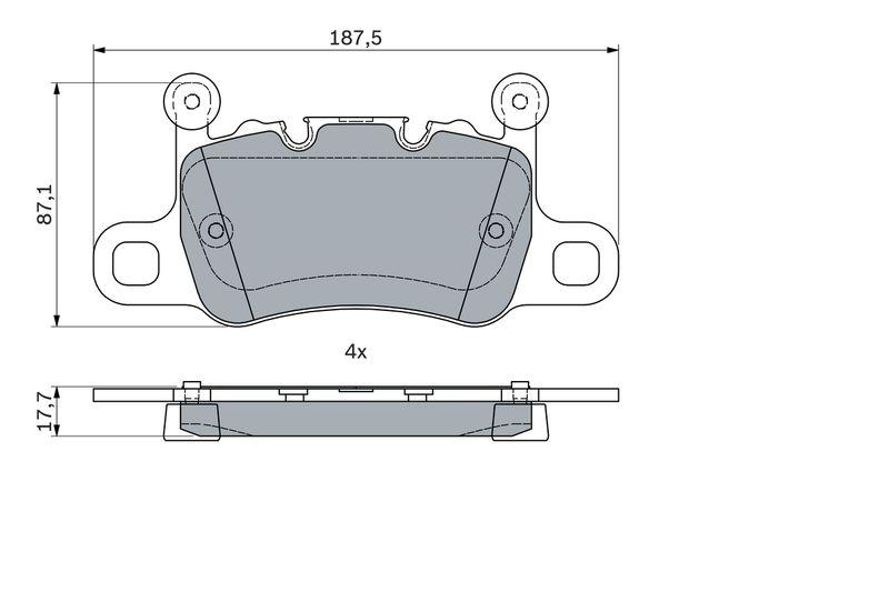 Kit de plaquettes de frein, frein à disque BOSCH 0986494794
