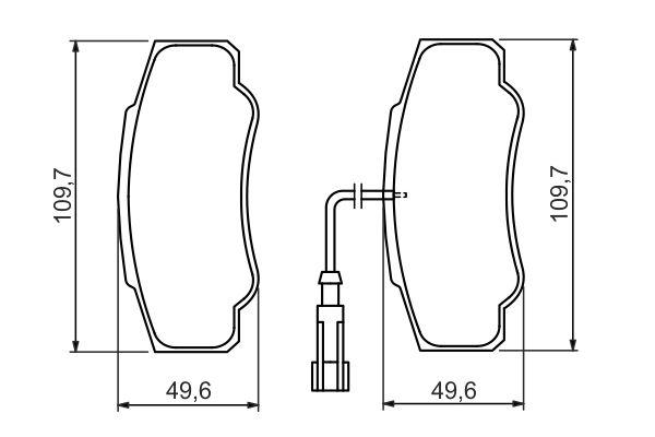 Kit de plaquettes de frein, frein à disque BOSCH 0986494391