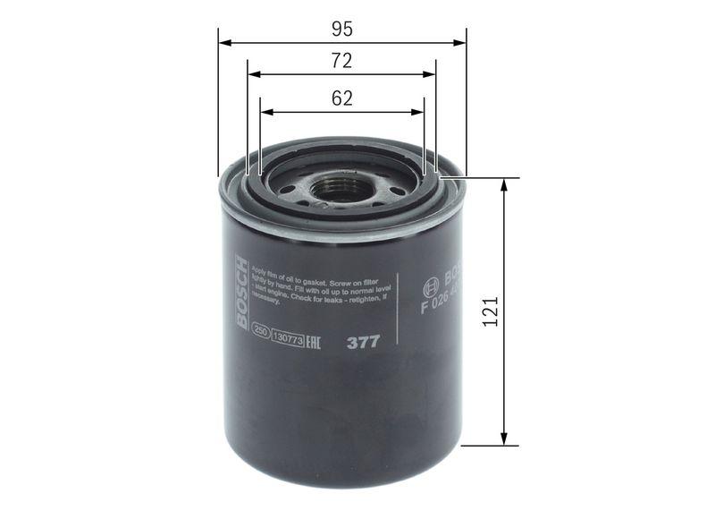 Filtre à huile BOSCH F026407198