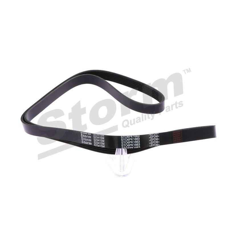 Courroie trapézoïdale à nervures STORM QUALITY PARTS STO6PK1663