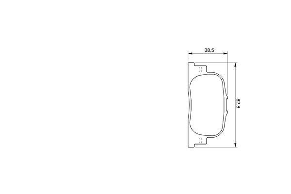 Kit de plaquettes de frein, frein à disque BOSCH 0986424730